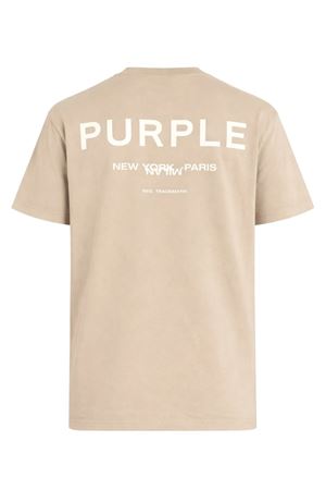 T-shirt in cotone beige PURPLE BRAND | P117HTRS226BROWN